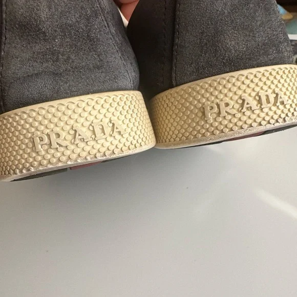 PRADA Authentic Women’s Navy Blue Suede Sneakers Size 6.5 (36.5 EU) - Picture 11 of 17